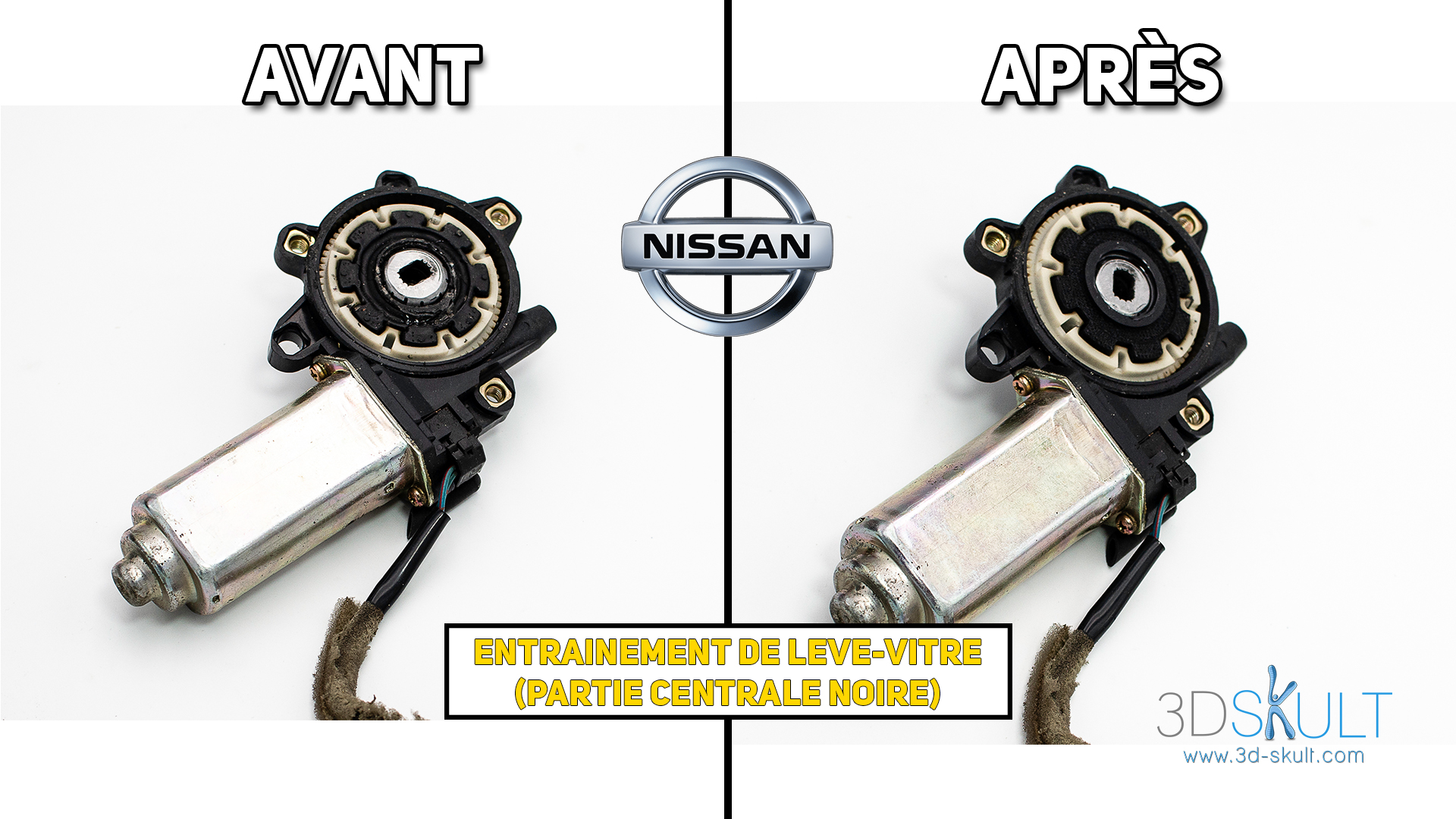 Engrenage lève vitre nissan impression 3d