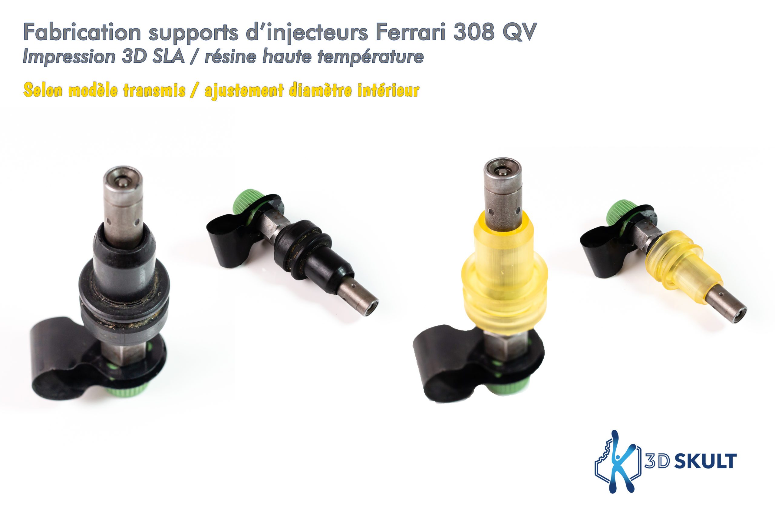 Supports injecteurs Ferrari 308 QV impression 3d